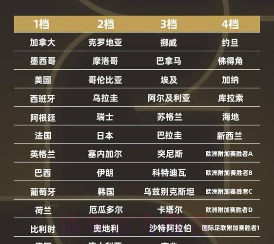 2026世界杯强队排名技巧